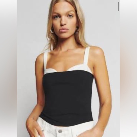 Reformation Tops - Reformation Black and White Top